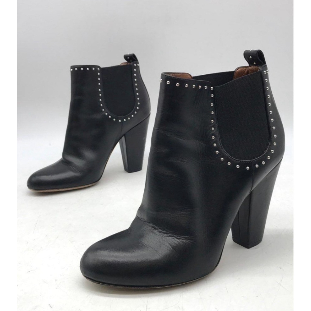Women's Givenchy Black Leather Ankle Boots Size 38